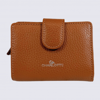 Porte feuilles Charlotte, porte feuilles moderne femme en cuir