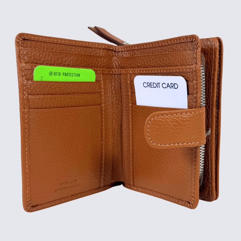 Porte feuilles Charlotte, porte feuilles moderne femme en cuir