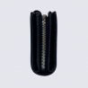 Porte feuilles Charlotte, porte feuilles moderne femme en cuir noir