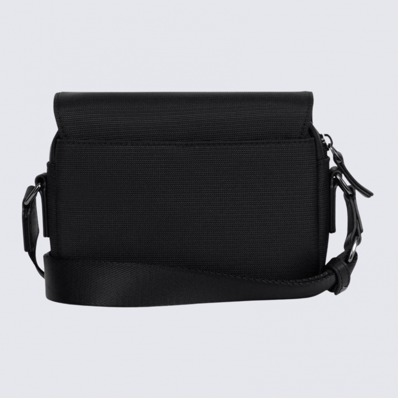 Sacoche Hexagona, sacoche homme en nylon et cuir noir