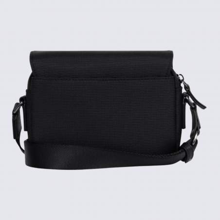 Sacoche Hexagona, sacoche homme en nylon et cuir noir
