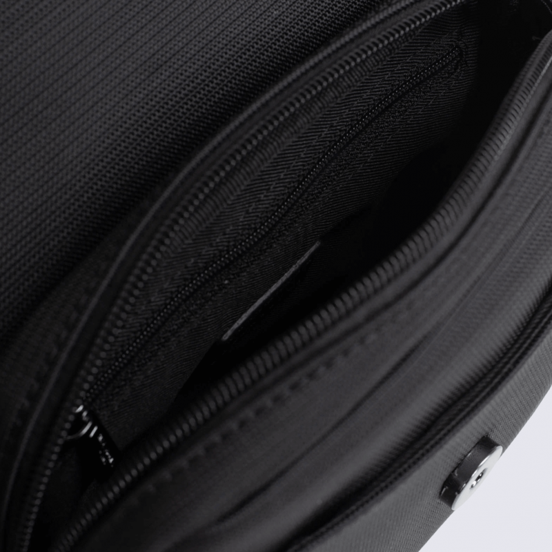 Sacoche Hexagona, sacoche homme en nylon et cuir noir