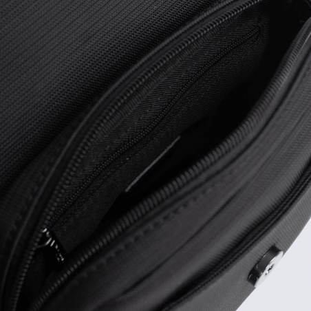 Sacoche Hexagona, sacoche homme en nylon et cuir noir