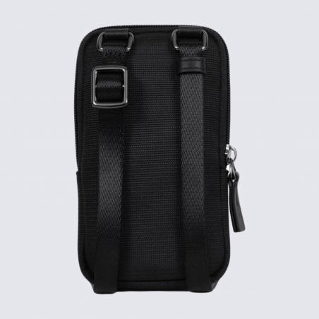 Sacoche Hexagona, sacoche homme en nylon et cuir noir