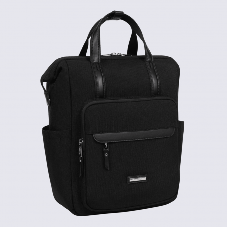 Sac à dos Hexagona, sac à dos en nylon noir