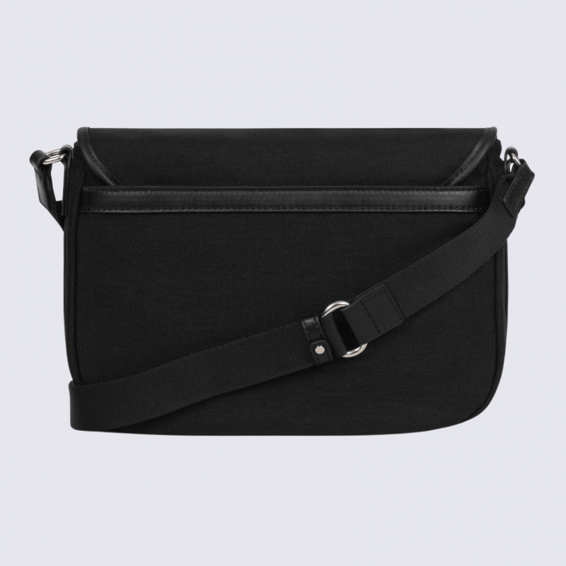 Sac porté travers Hexagona, sac porté travers en nylon noir