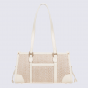 Sac porté épaule 2 anses Hexagona, sac porté épaule 2 anses en toile blanc
