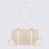 Sac porté épaule 2 anses Hexagona, sac porté épaule 2 anses en toile blanc