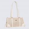 Sac porté épaule 2 anses Hexagona, sac porté épaule 2 anses en toile blanc