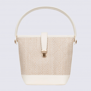 Sac porté main 1 poignée Hexagona, sac porté main 1 poignée en toile blanc