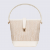 Sac porté main 1 poignée Hexagona, sac porté main 1 poignée en toile blanc
