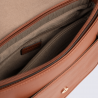 Sac porté travers Hexagona, sac porté travers en cuir terre
