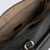 Sac porté épaule deux anses Hexagona, sac porté épaule deux anses A4 en cuir noir