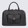 Sac porté main deux poignées Hexagona, sac porté main deux poignées en cuir noir