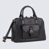 Sac porté main deux poignées Hexagona, sac porté main deux poignées en cuir noir