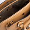 Sac porté main deux poignées Hexagona, sac porté main deux poignées en cuir havane