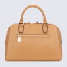 Sac porté main deux poignées Hexagona, sac porté main deux poignées en cuir havane