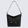 Sac besace Hexagona, sac besace en cuir noir
