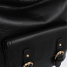 Sac besace Hexagona, sac besace en cuir noir