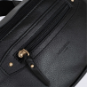 Sac porté travers Hexagona, sac porté travers en cuir noir
