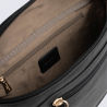 Sac porté travers Hexagona, sac porté travers en cuir noir