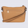 Sac porté travers Hexagona, sac porté travers en cuir havane