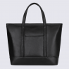 Sac cabas porté main Hexagona, sac cabas porté main en cuir noir