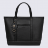 Sac cabas porté main Hexagona, sac cabas porté main en cuir noir