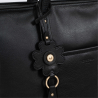 Sac cabas porté main Hexagona, sac cabas porté main en cuir noir