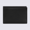 Portefeuille Hexagona, Portefeuille femme en cuir de vachette noir