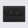 Portefeuille Hexagona, Portefeuille femme en cuir de vachette noir