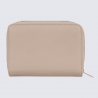 Portefeuille Hexagona, Portefeuille femme en cuir de vachette pierre