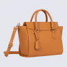 Sac à main Hexagona, Sac porté main deux poignées élégant femme en grain imprimé tan