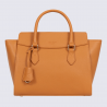 Sac à main Hexagona, Sac porté main deux poignées élégant femme en grain imprimé tan