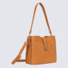 Sac porté épaule Hexagona, Sac porté épaule élégant femme en grain imprimé tan