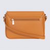 Sac porté travers Hexagona, Sac porté travers élégant femme en grain imprimé tan