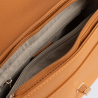Sac porté travers Hexagona, Sac porté travers élégant femme en grain imprimé tan
