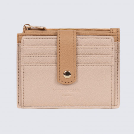 Porte-cartes Hexagona, porte-cartes ligne Lys femme nude sable