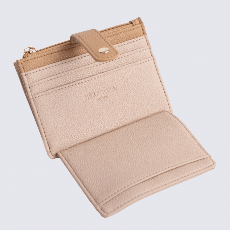Porte-cartes Hexagona, porte-cartes ligne Lys femme nude sable
