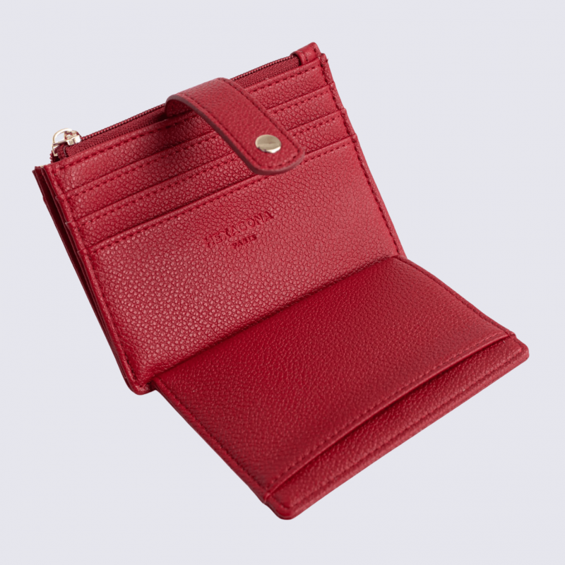 Porte-cartes Hexagona, porte-cartes ligne Lys femme rouge