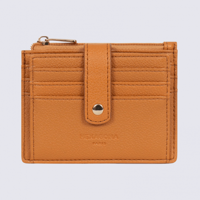 Porte-cartes Hexagona, porte-cartes ligne Lys femme tan