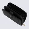 Portefeuille Hexagona, portefeuille ligne Lys femme noir