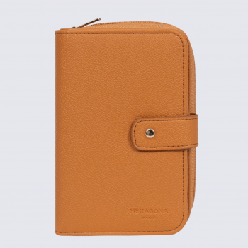 Portefeuille Hexagona, portefeuille ligne Lys femme tan
