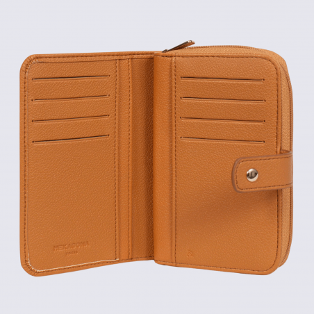 Portefeuille Hexagona, portefeuille ligne Lys femme tan