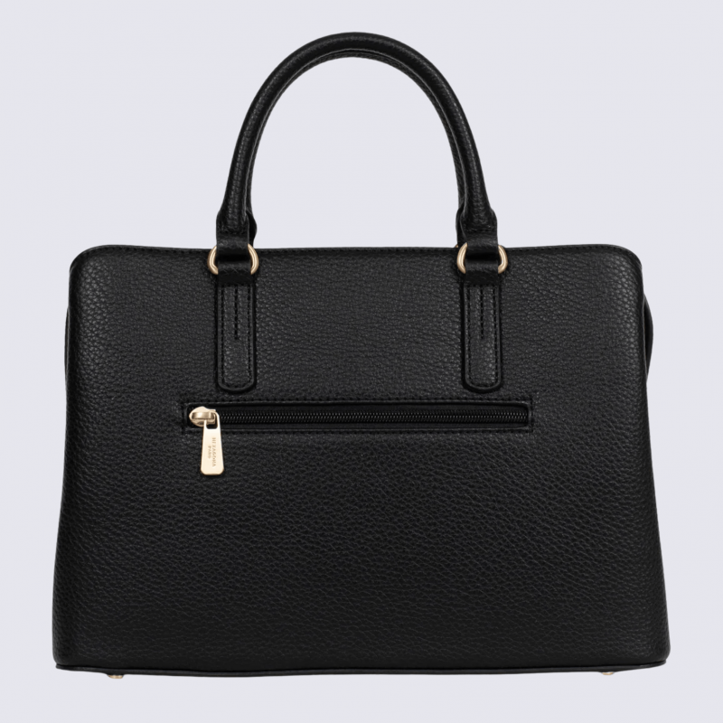 Sac porté main deux poignées Hexagona, sac porté main deux poignées classe et moderne femme en noir