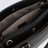 Sac porté main deux poignées Hexagona, sac porté main deux poignées classe et moderne femme en noir