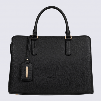 Sac porté main deux poignées Hexagona, sac porté main deux poignées classe et moderne femme en noir