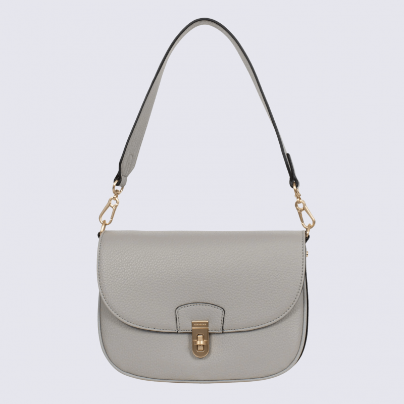 Sac porté épaule Hexagona, sac porté épaule classe et moderne femme en gris clair