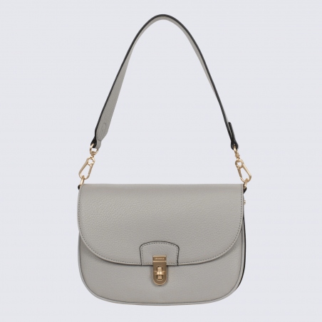 Sac porté épaule Hexagona, sac porté épaule classe et moderne femme en gris clair