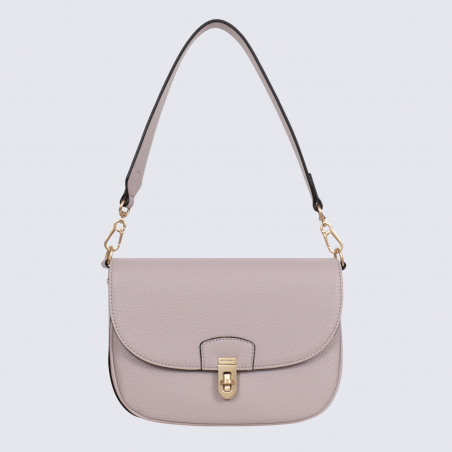Sac porté épaule Hexagona, sac porté épaule classe et moderne femme en parme